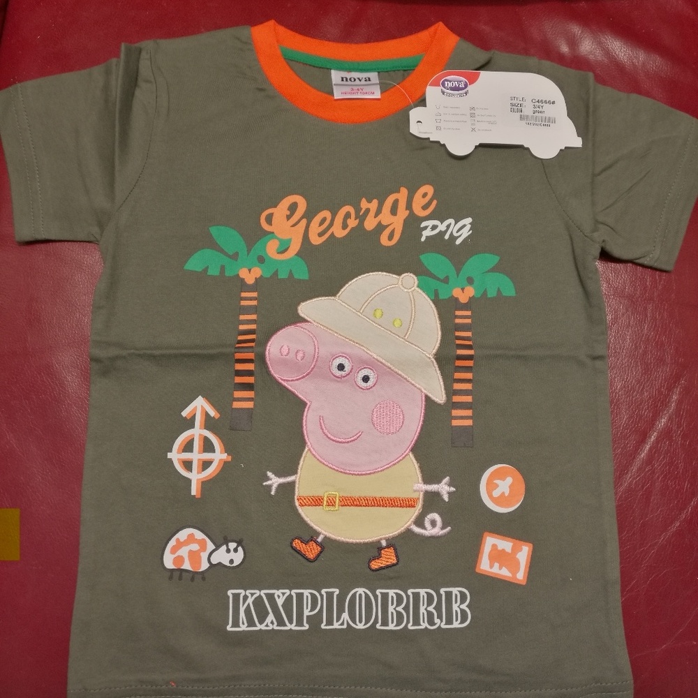 New with tag Peppa pig baby boy cartoon t-shirt